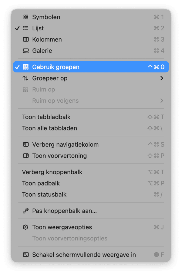 Gebruik de Finder om de map 'Downloads' op te ruimen