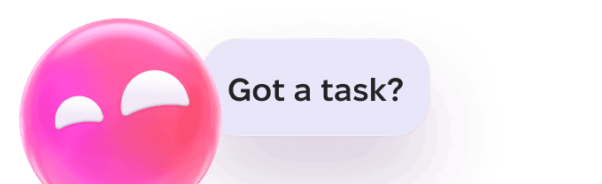 Eney (AI Assistant for Mac) asks 'Got a task?'
