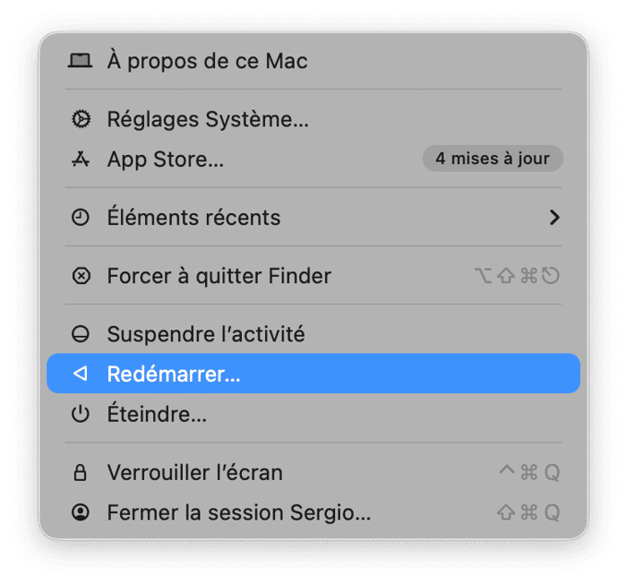 Red&eacute;marrez votre Mac