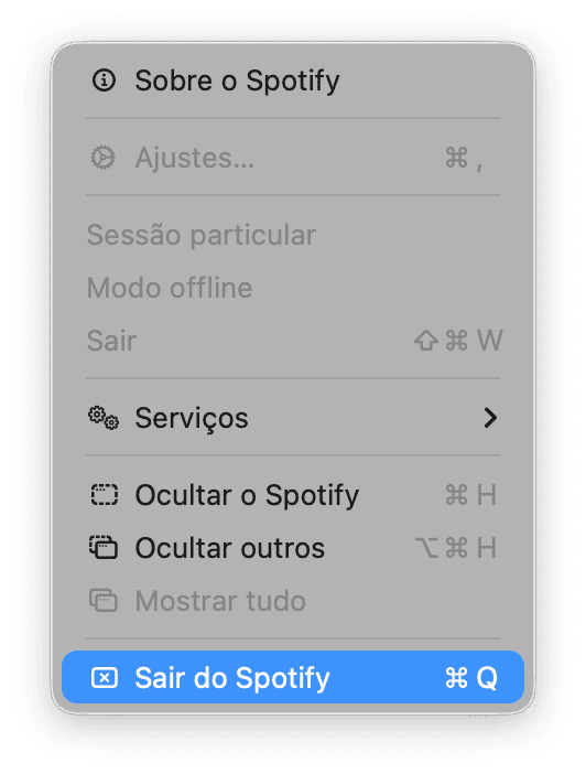 Encerre por completo e reabra