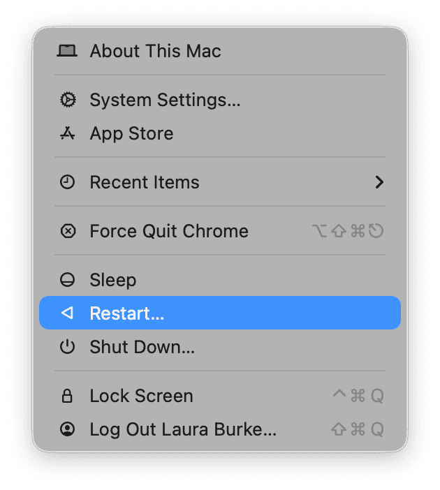 How to restart Mac
