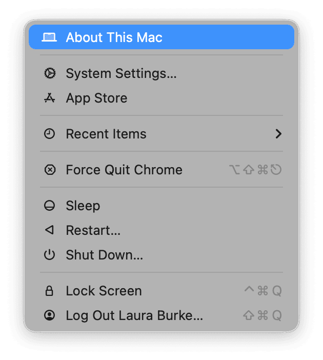 Apple menu > About This Mac