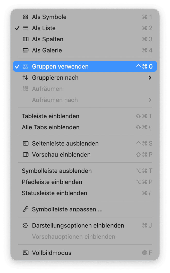Finder nutzen und den Downloads-Ordner aufr&auml;umen