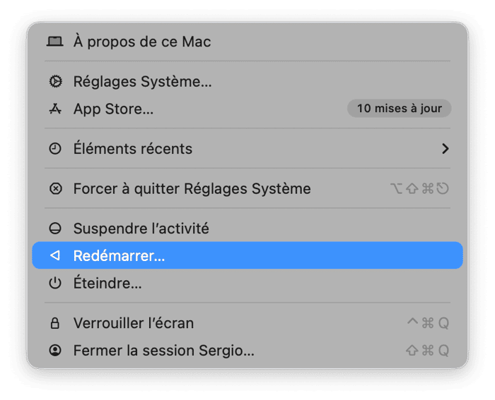Red&eacute;marrez votre Mac