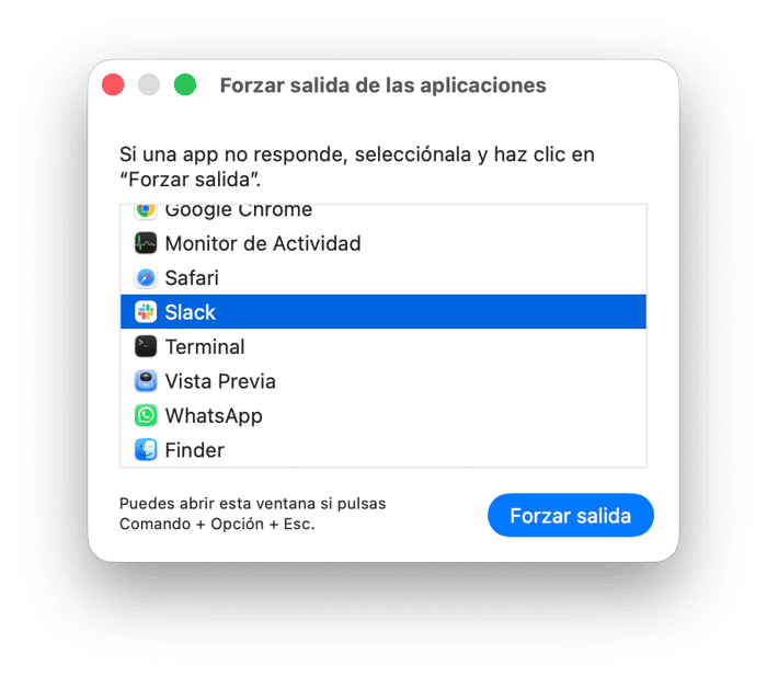 Fuerza el cierre de las apps que no responden
