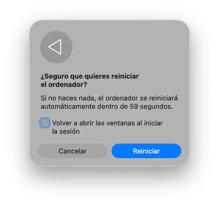 Reinicia tu Mac