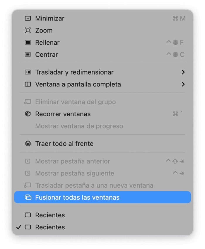 Cierra las ventanas del Finder