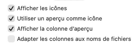 d&eacute;sactivez l'option Utiliser un aper&ccedil;u comme ic&ocirc;ne
