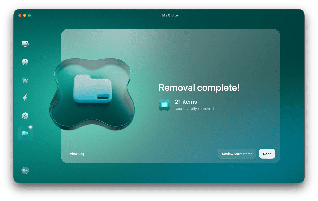 Scan completed in My Clutter module of CleanMyMac