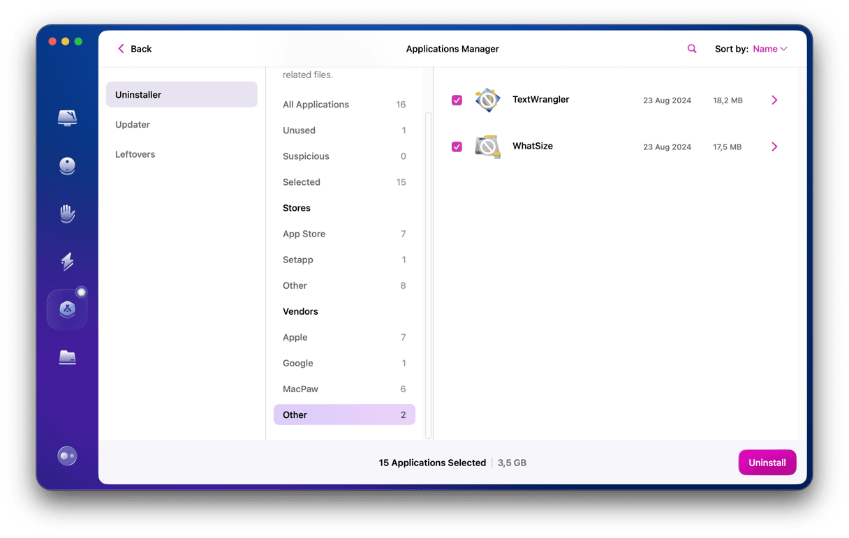 Other in Uninstaller module of CMMX