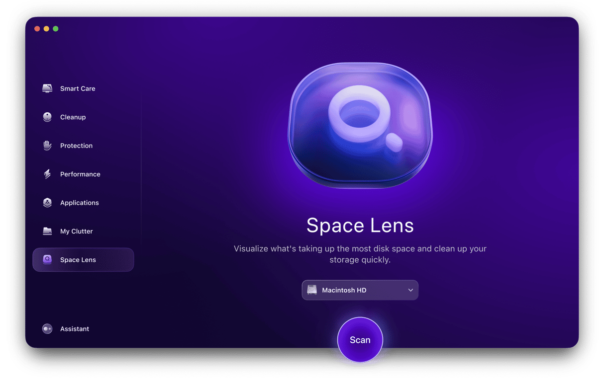 Space lens module of CleanMyMac