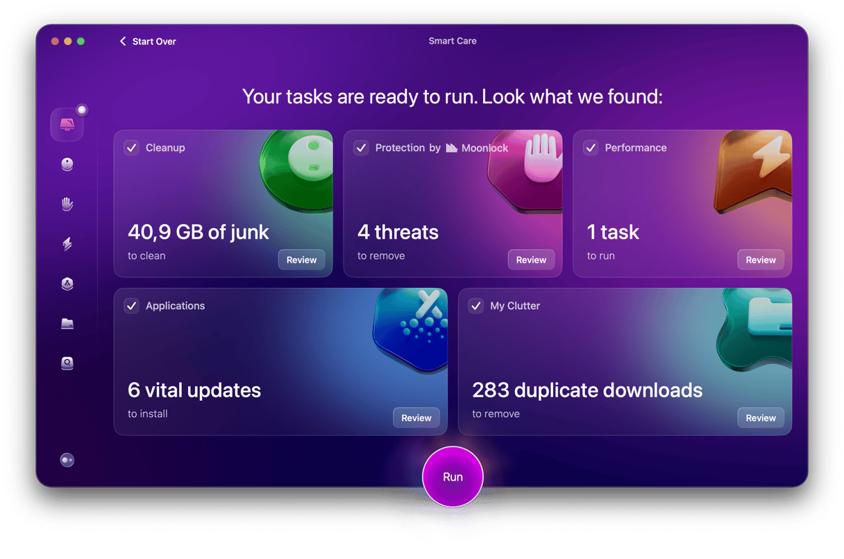 CleanMyMac - Smart Scan complete