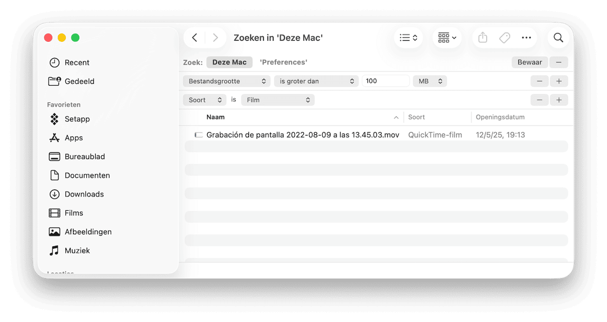 Ga op zoek naar dubbele of erg grote mediabestanden