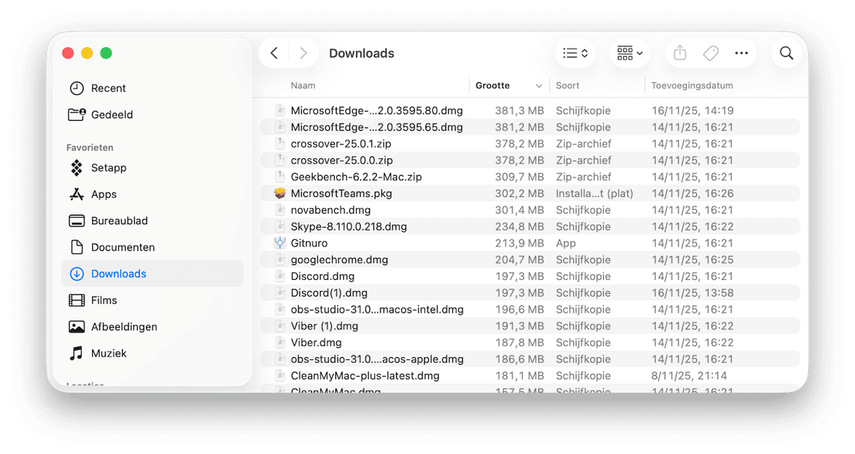 Ruim je Downloads-map op