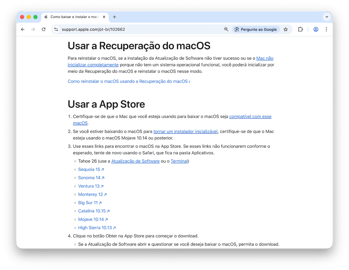 baixe o macOS Sequoia