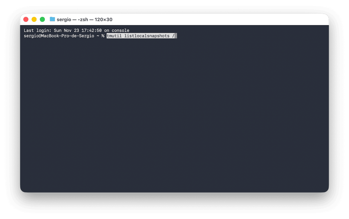Видаліть локальні резервні копії Time Machine