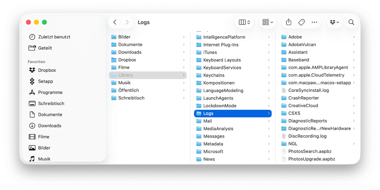 W&auml;hlen Sie alle Dateien aus und verschieben Sie sie in den Papierkorb