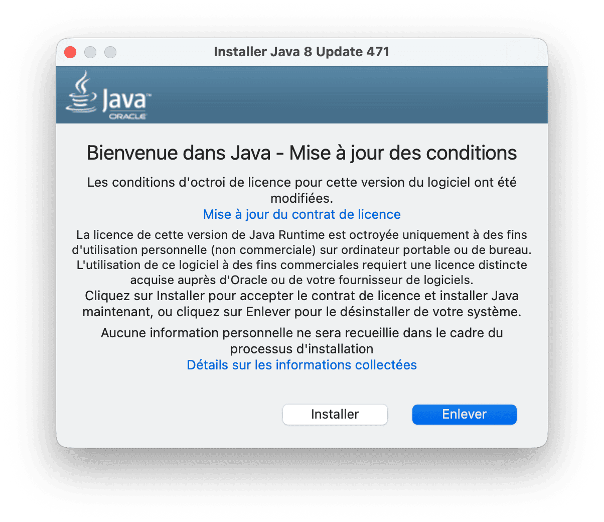 D&eacute;sinstaller Java manuellement