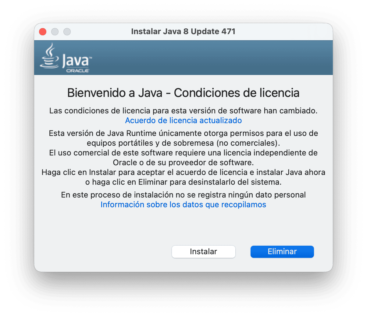 Desinstalar Java manualmente