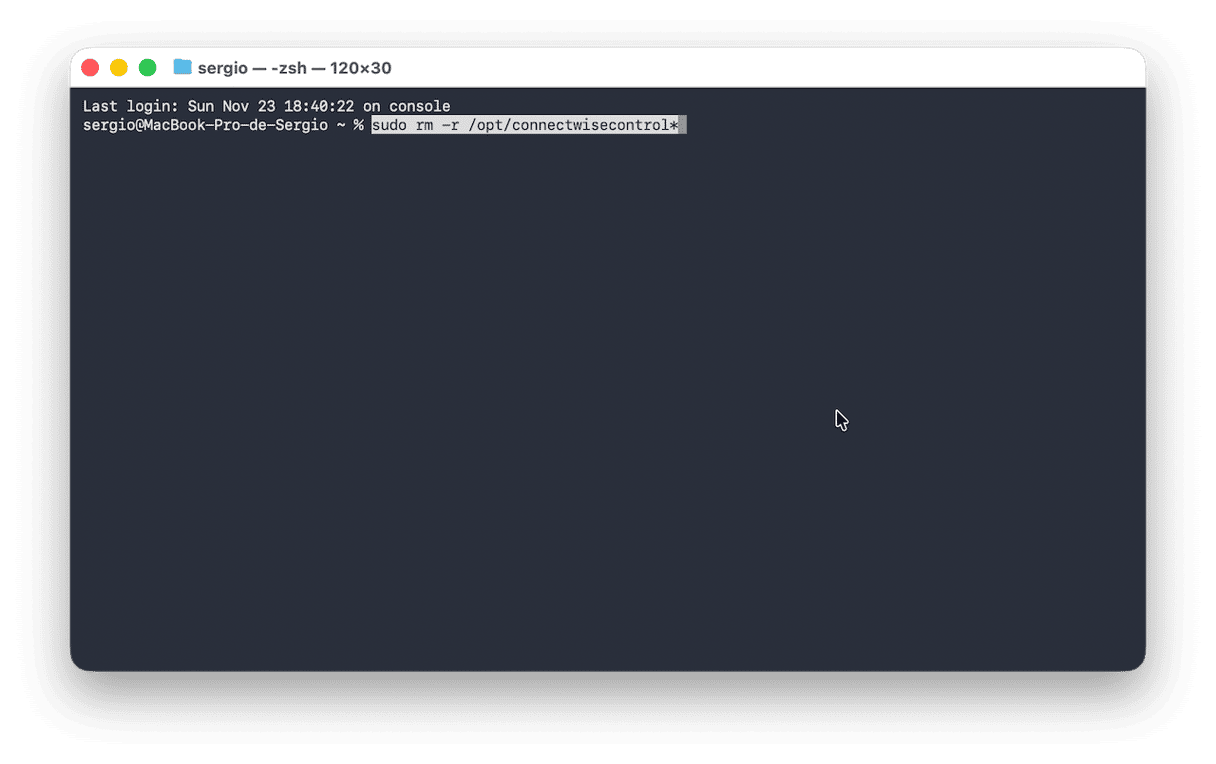 ScreenConnect mit Terminal deinstallieren