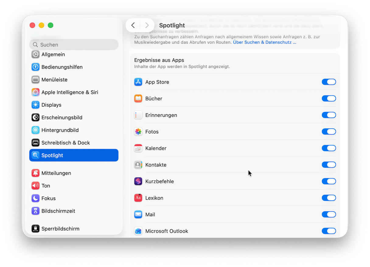 So deaktivieren Sie Spotlight auf dem Mac