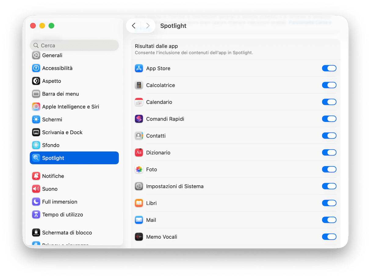 Come disattivare Spotlight sul Mac
