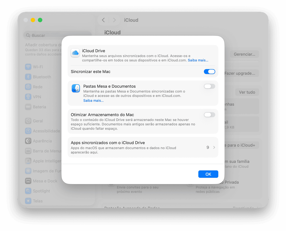 Verifique a sincroniza&ccedil;&atilde;o do iCloud