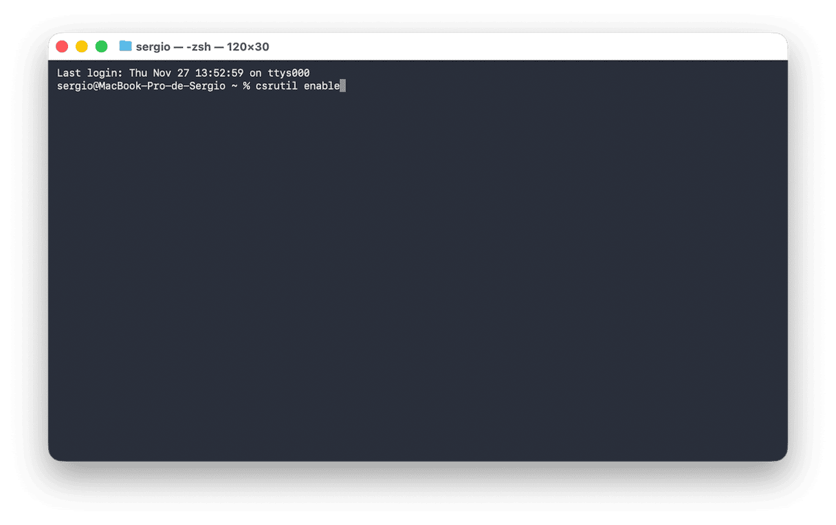 터미널을 이용해 소프트웨어 업데이트 삭제하기