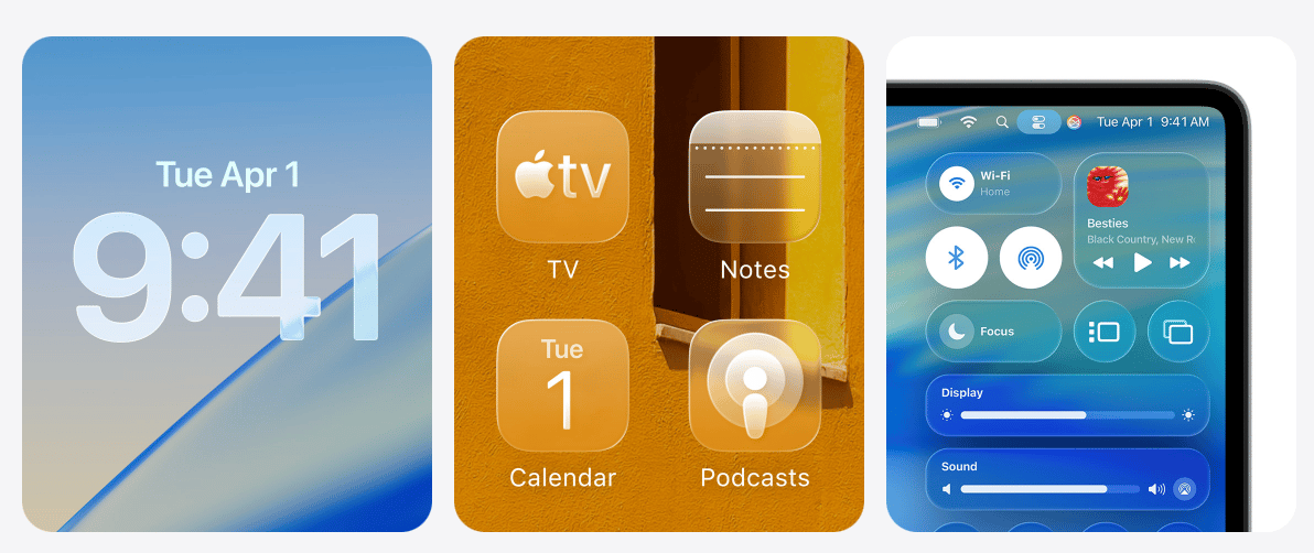 Riktigt snygg design med Liquid Glass