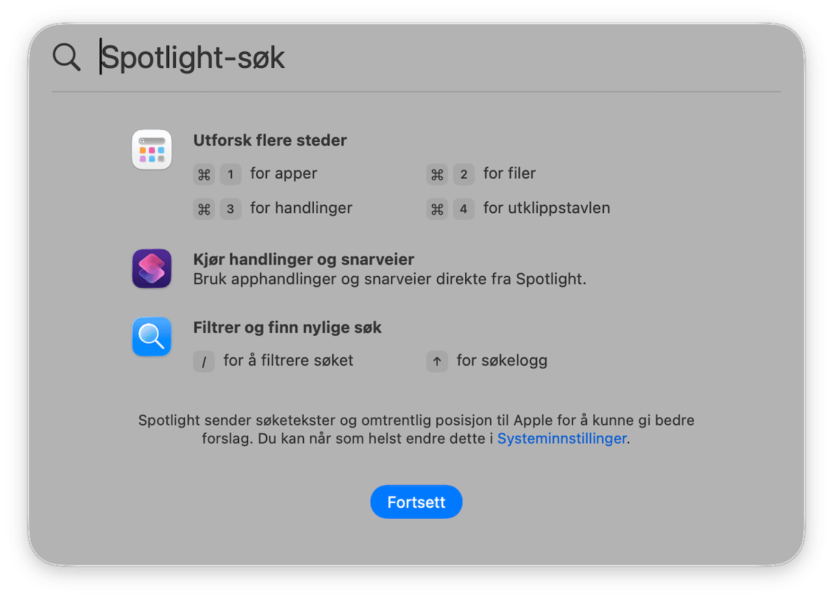 Nydesignet Spotlight med Apple Intelligence
