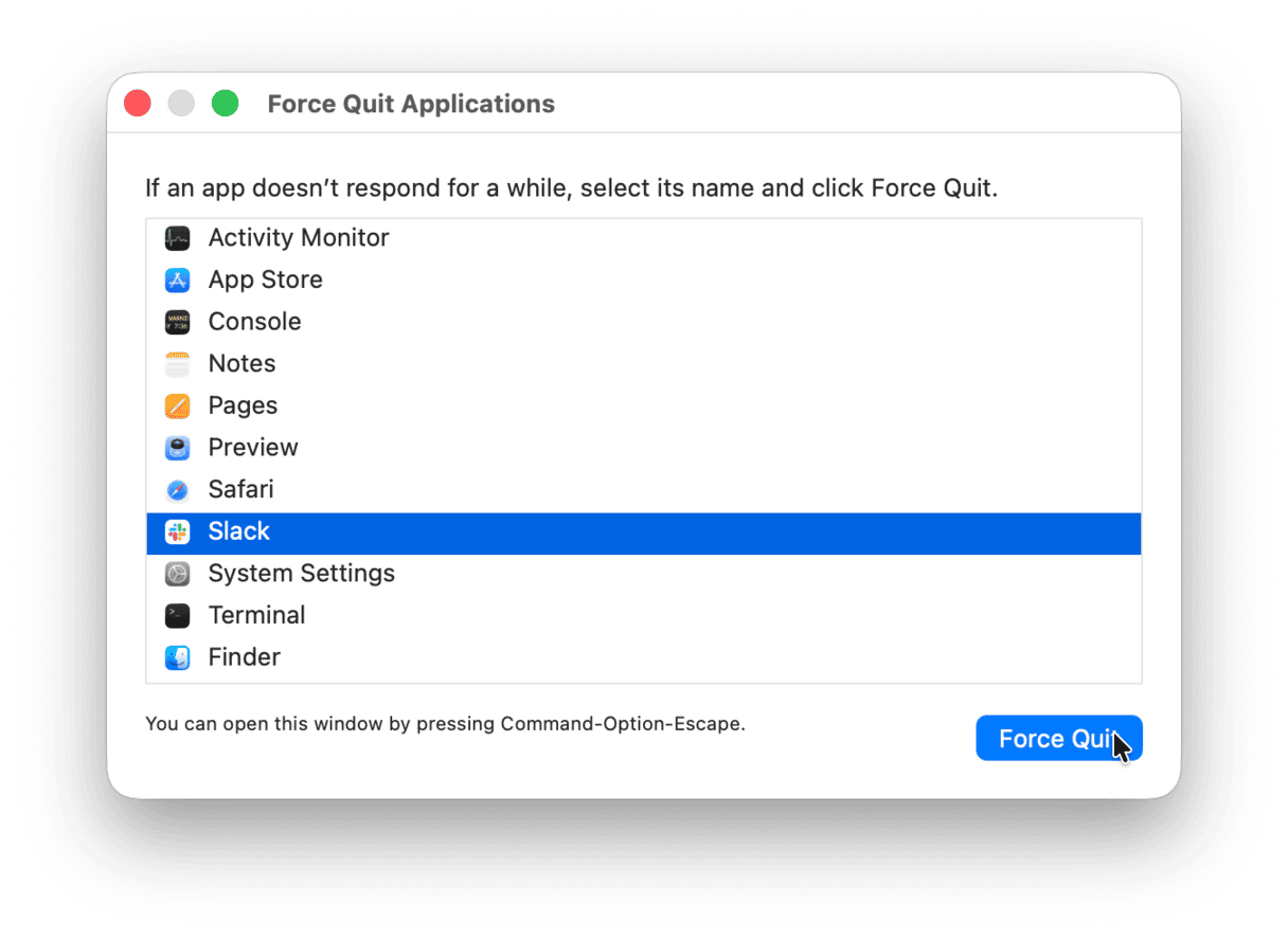 how to force quit apps on Mac