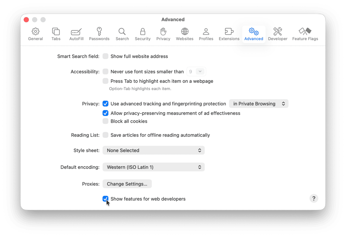 Empty caches in Safari