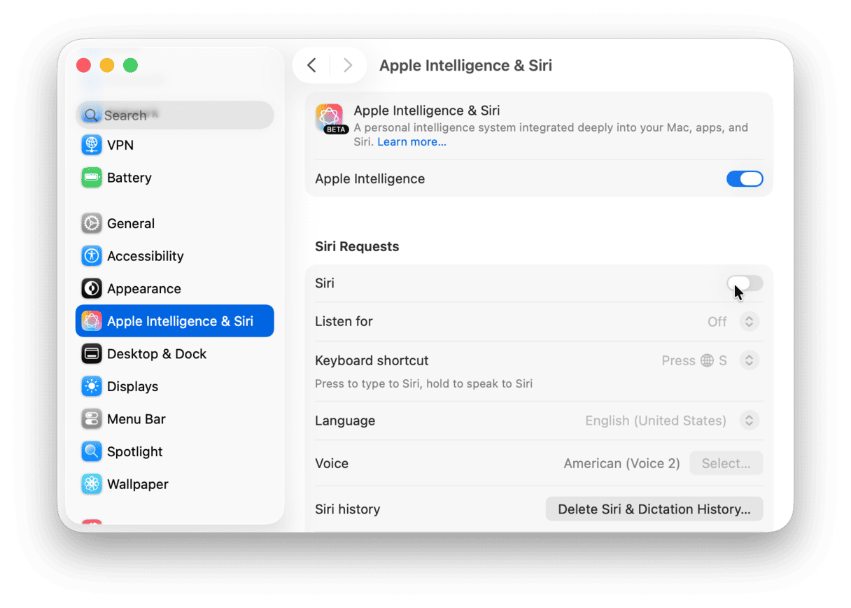 How to turn Siri off