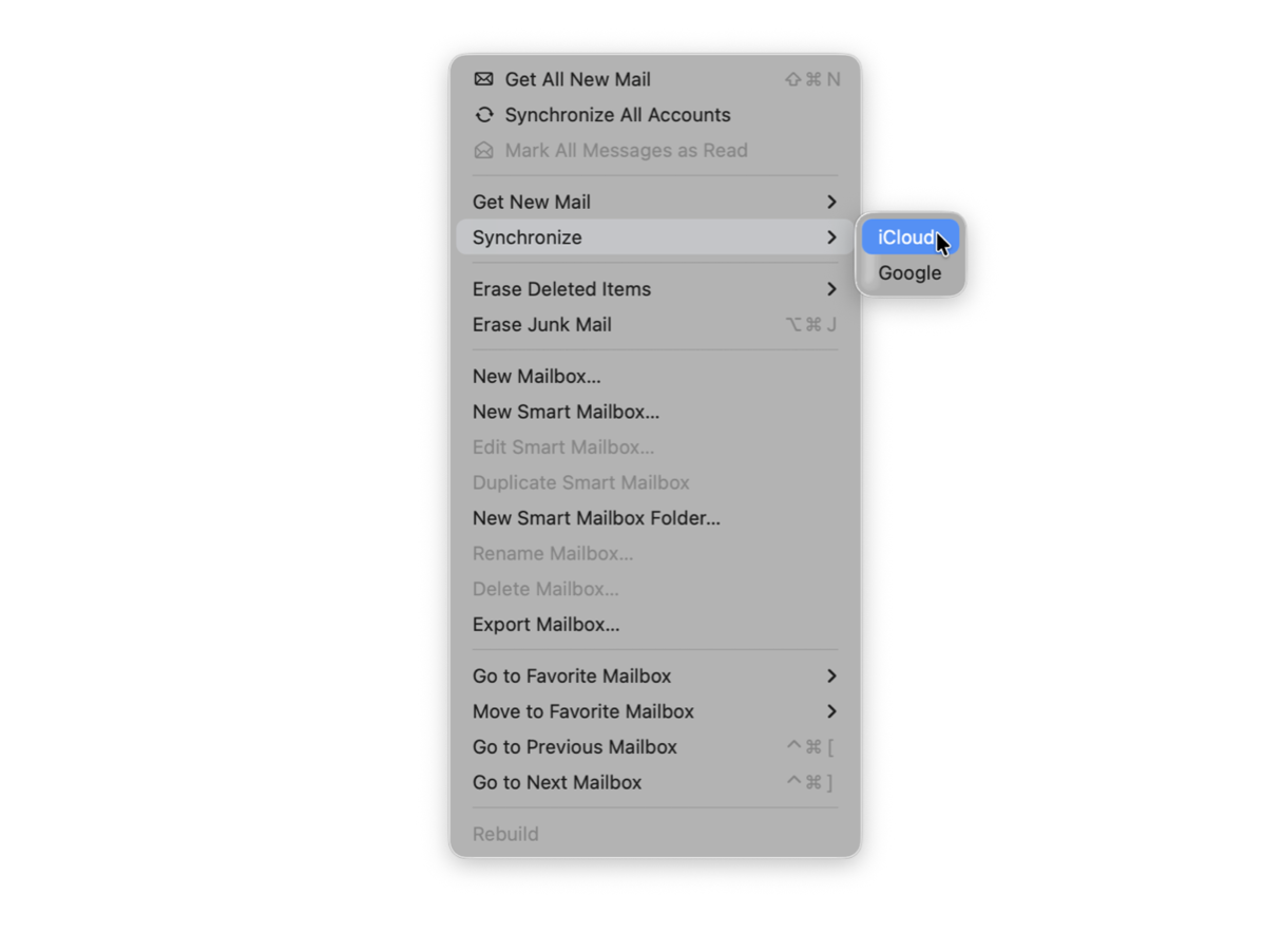 Refresh Mail app on Mac
