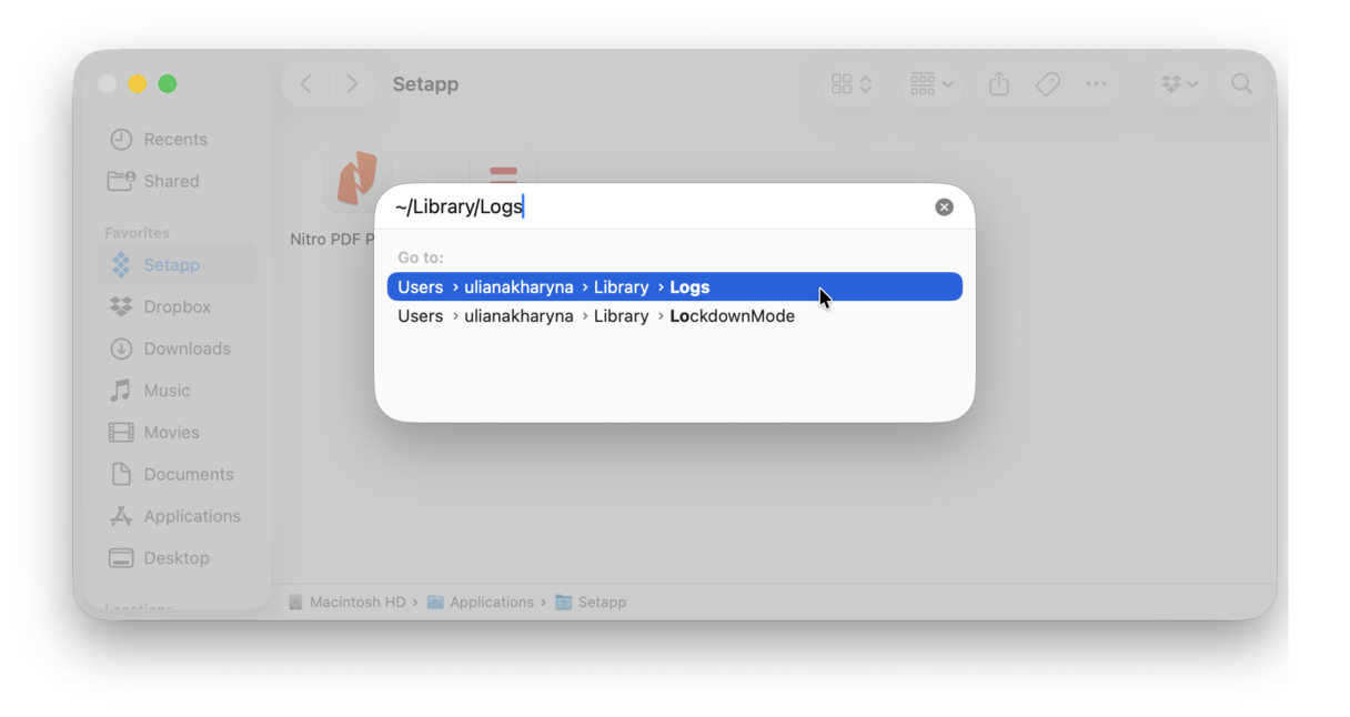 Delete user log files
