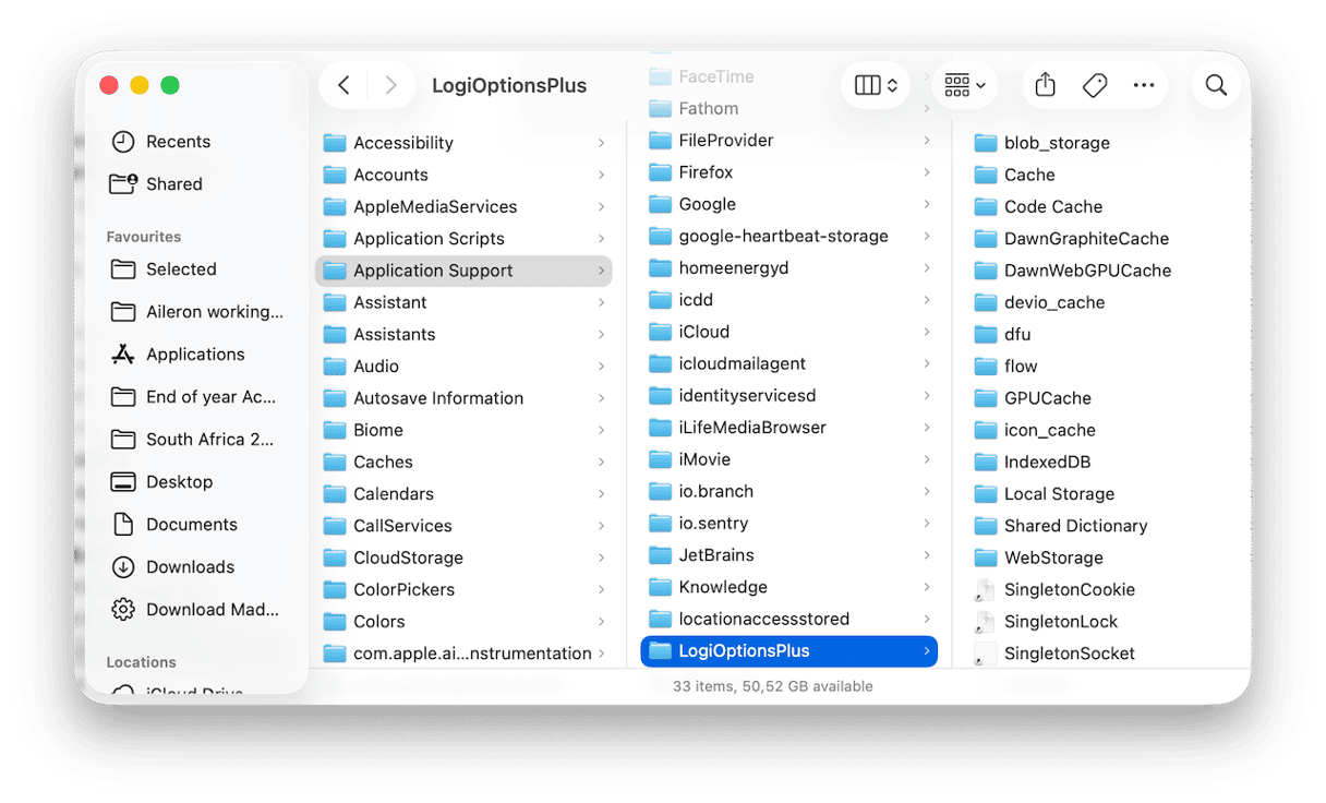 Remove support files