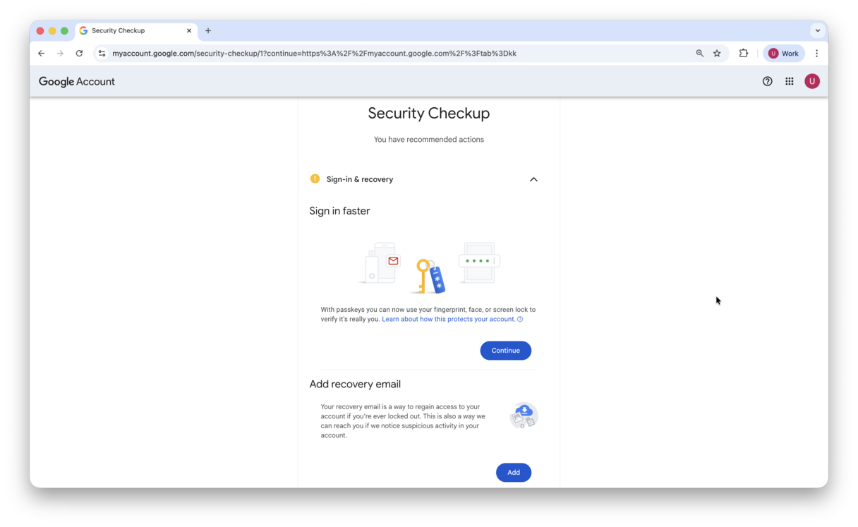 Gmail security checkup