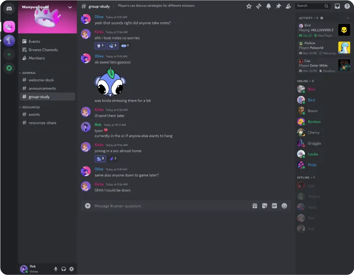 Discord app on Mac
