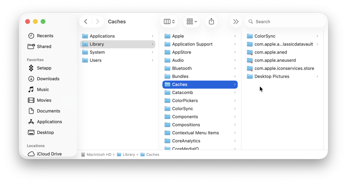 How to delete application caches on Mac