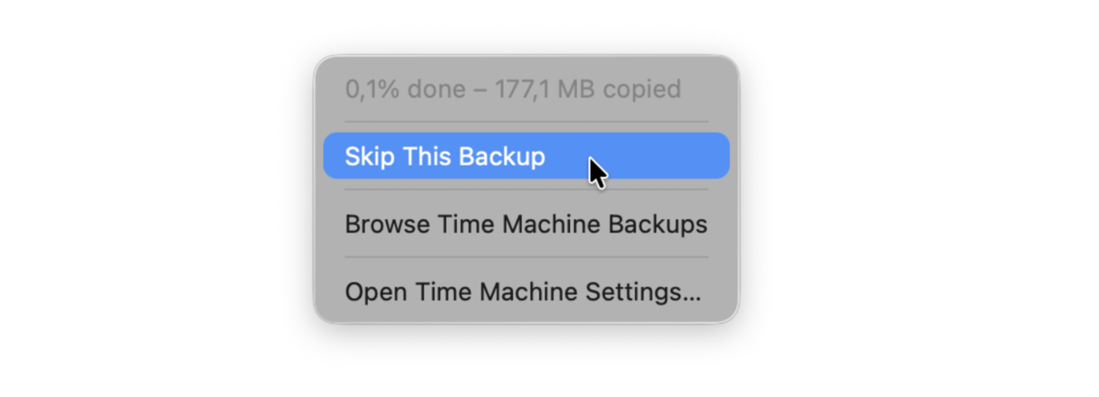 Time Machine won't back up fixes