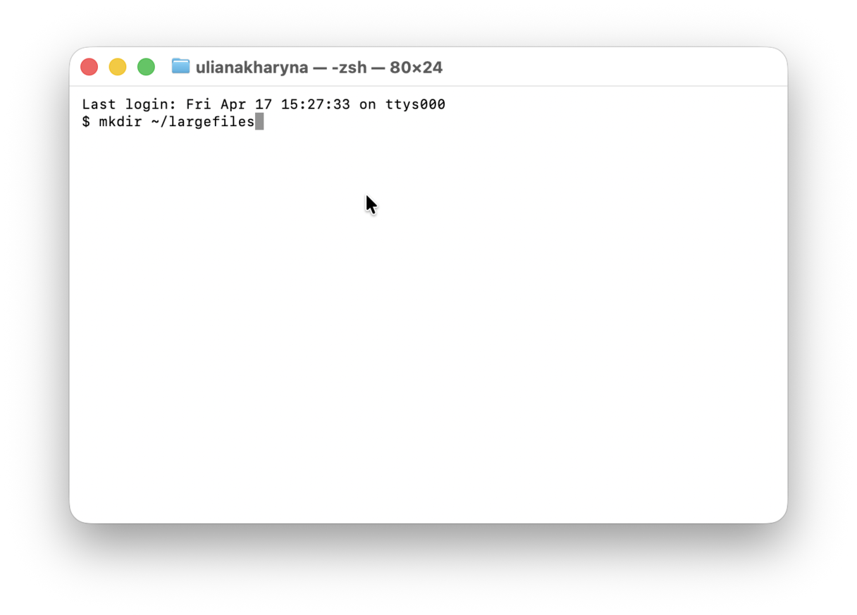 Work in Terminal