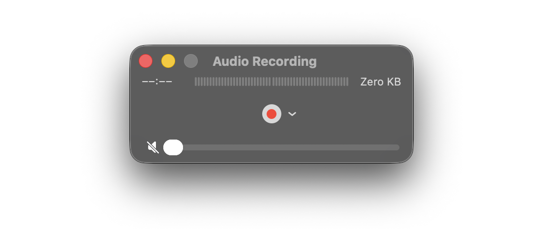 Audio recording on Mac