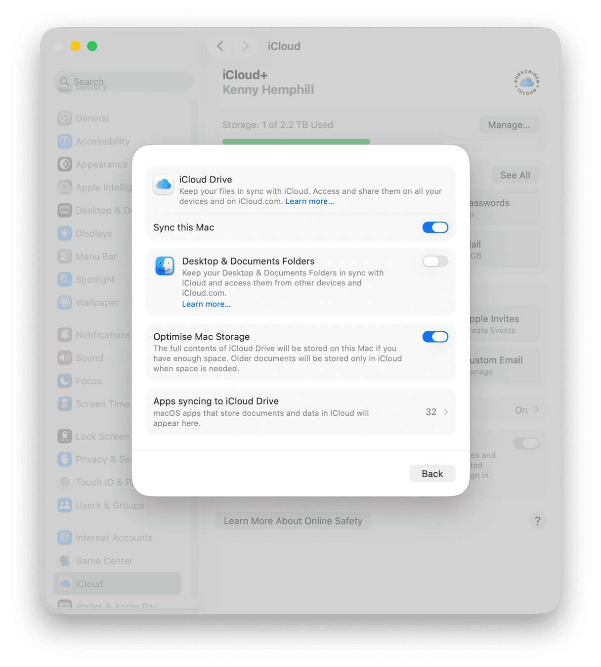 iCloud Drive - Sync This Mac