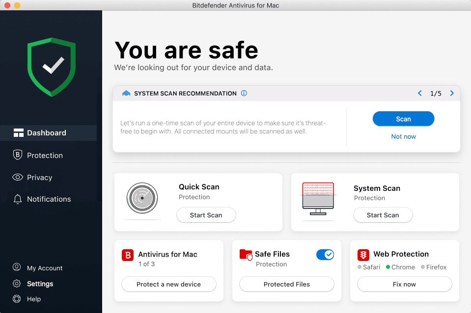 Bitdefender app for Mac