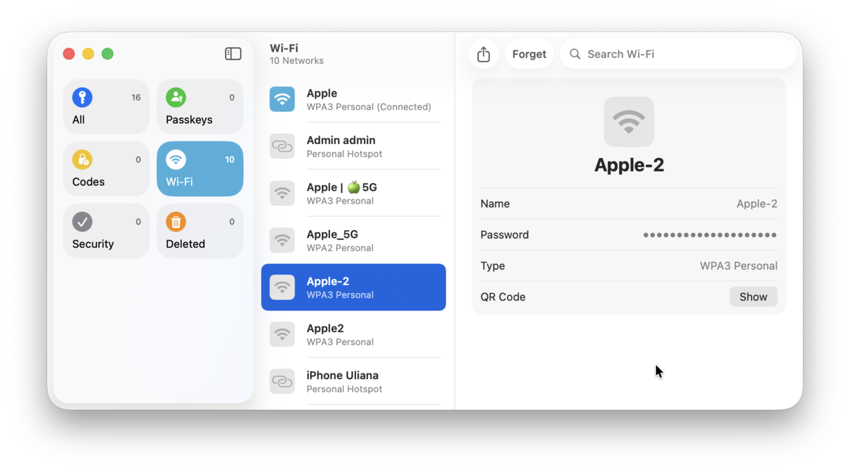 How to finds saved Wi-Fi passwords on Mac