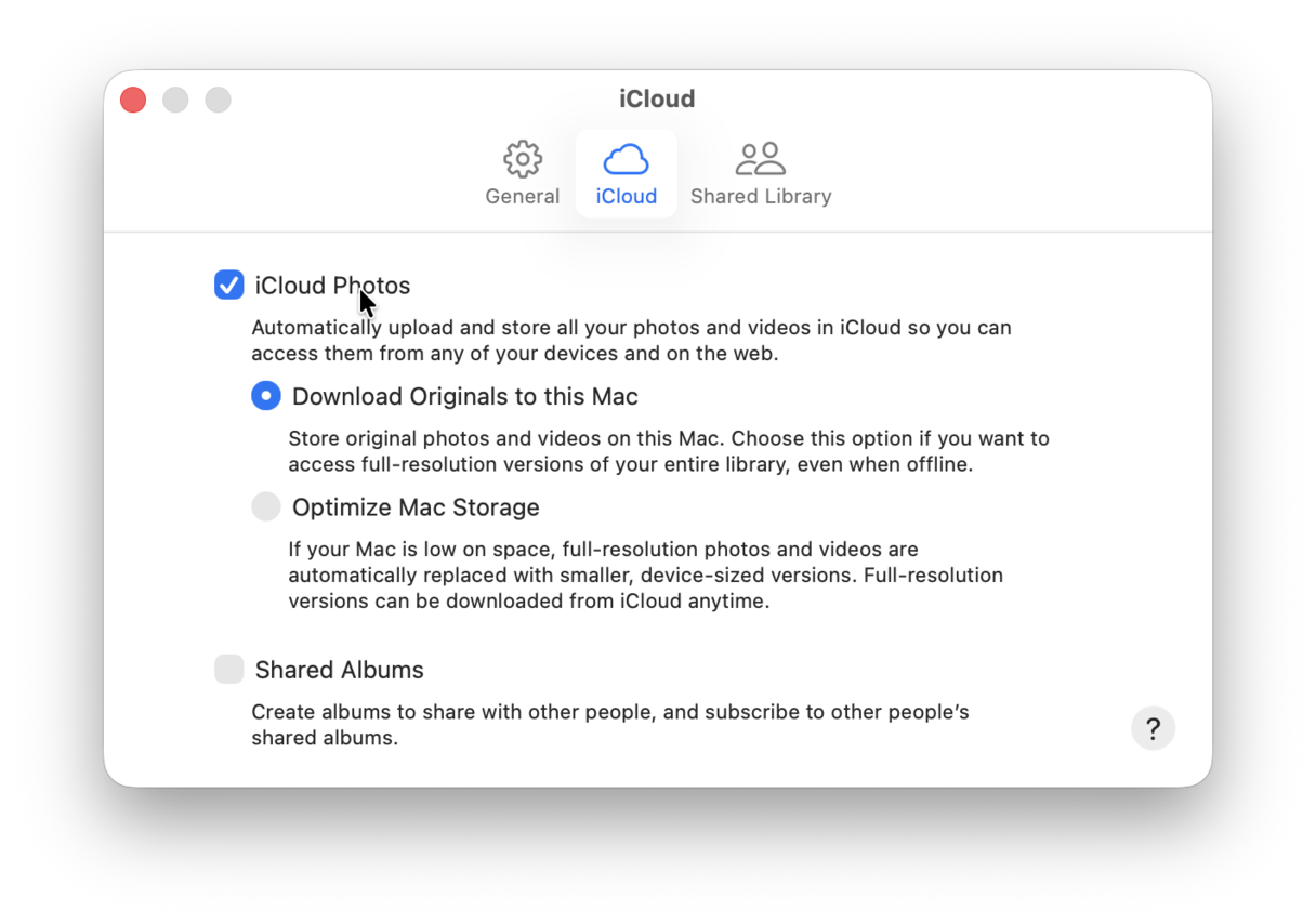 How to enable iCloud photos in the Photos app on Mac