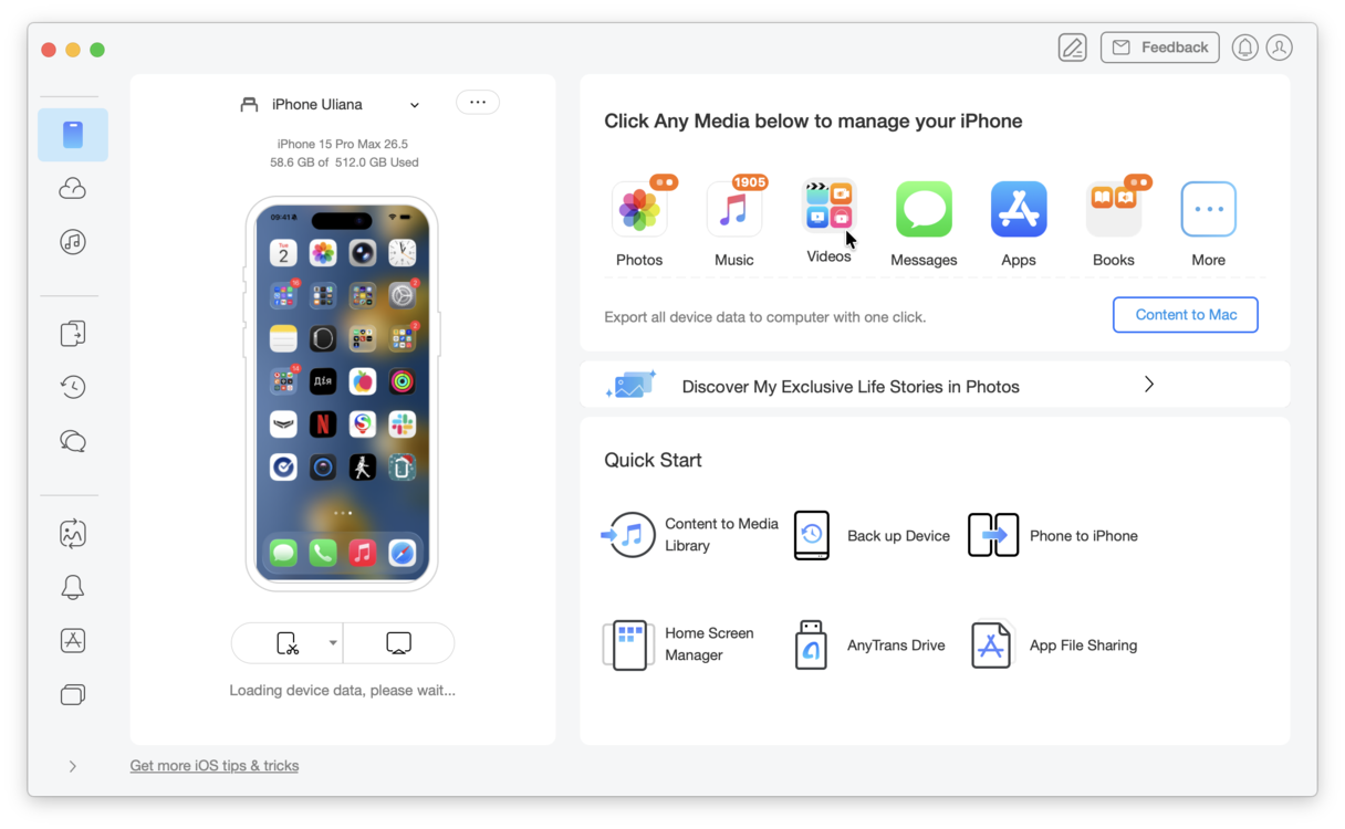 How to transfer videos from iPhone to Mac using AnyTrans