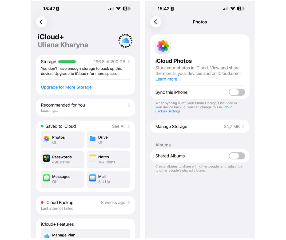 How to back up photos to iCloud