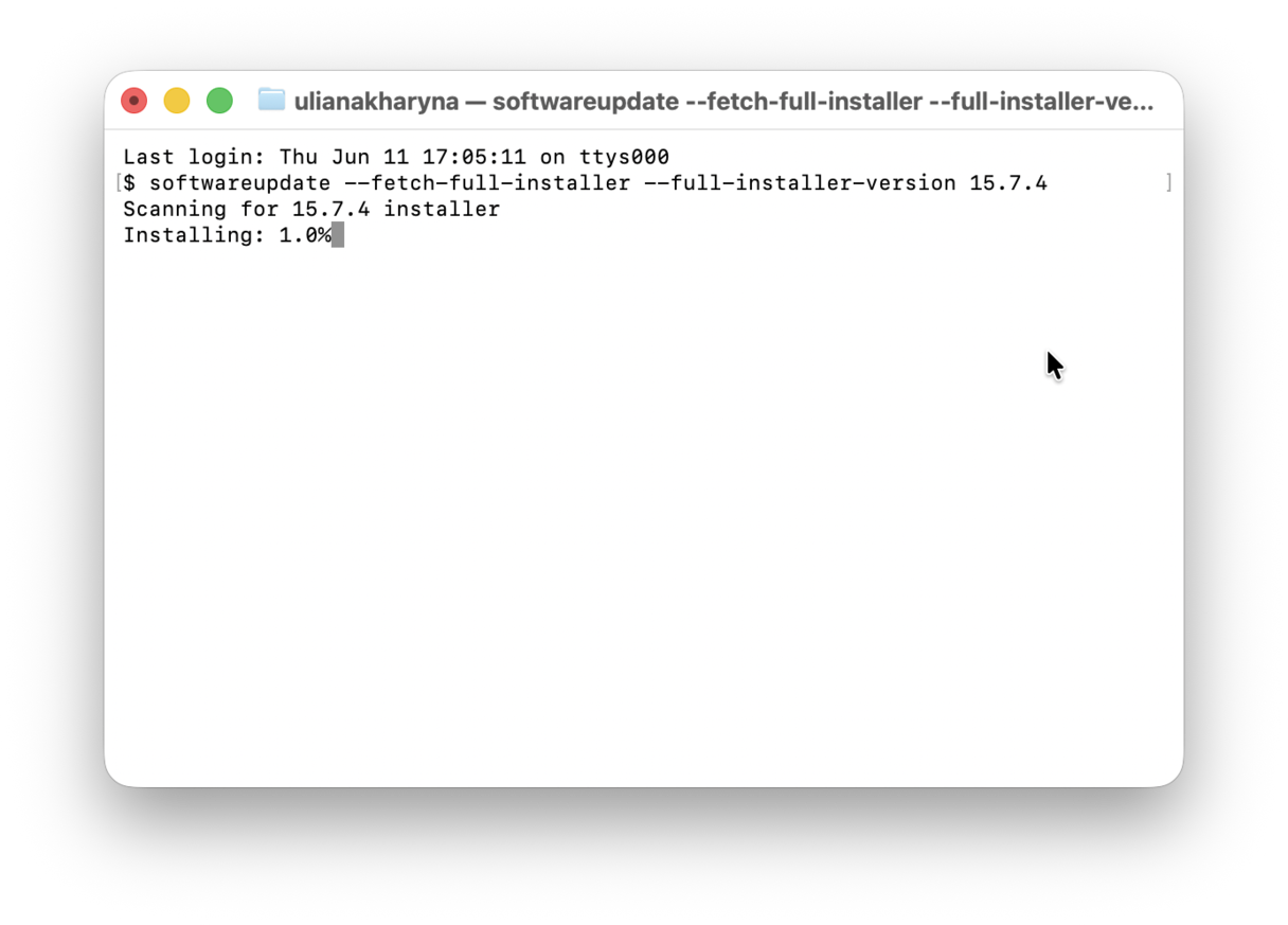 How to download old macOS version via Terminal