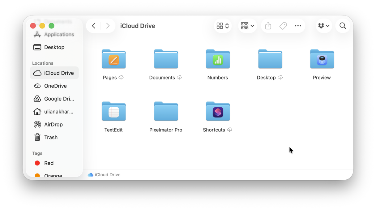 iCloud Drive cloud storage